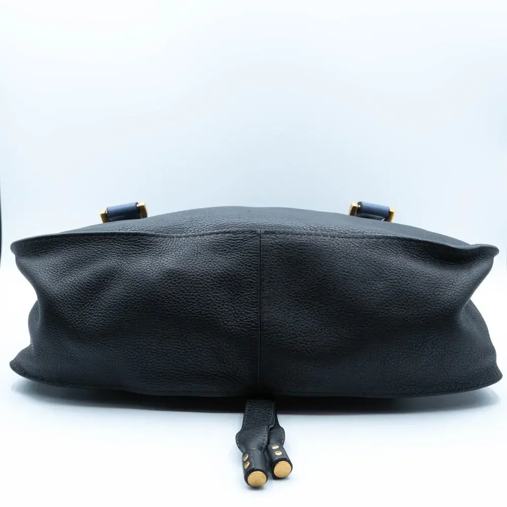 Chloe Calfskin Marcie Small Bi-Color Satchel Black